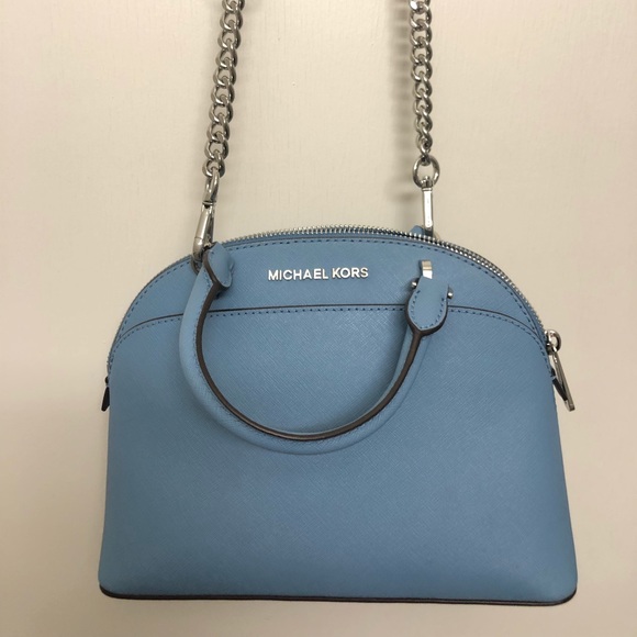 Michael Khors Emmy Small Cross Body Bag Sky Blue - Picture 2 of 8